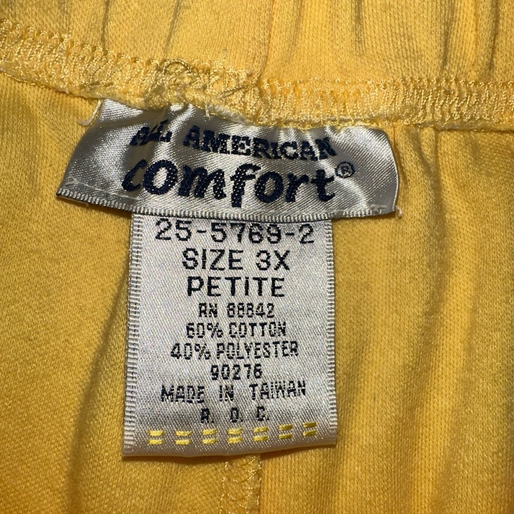 Sunny Yellow Drawstring Sweatpant Capri’s - Picture 3 of 4